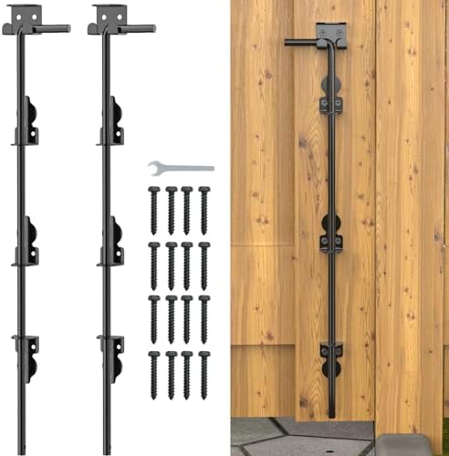 Brána Hardwaru |   36″ Cane Bolt Drop Rod pro bránu, robustní zámek brány pro dřevěné ploty a kovové brány, zemní zarážka pro dřevěné, PVC, vinylové a kovové brány, balení 2 kusy Brána Hardwaru Brána Hardwaru