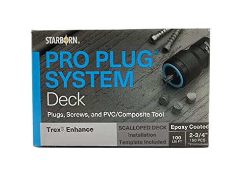 Hardwarové konektory |   Pro systém Pro Plug Pxdc634S275 pro decking Trex Rocky Harbor 1 lin. ft. s epoxidovými šrouby a nástrojem Pro Plug Hardwarové konektory Hardwarové konektory