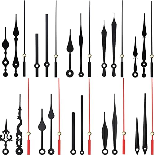 Hodinářské příslušenství |   10 stylů hodinových ručiček, sady hodinových ručiček vyrobené z hliníku, díly pro opravu hodin, černé (10 palců) Hodinářské příslušenství Hodinářské příslušenství