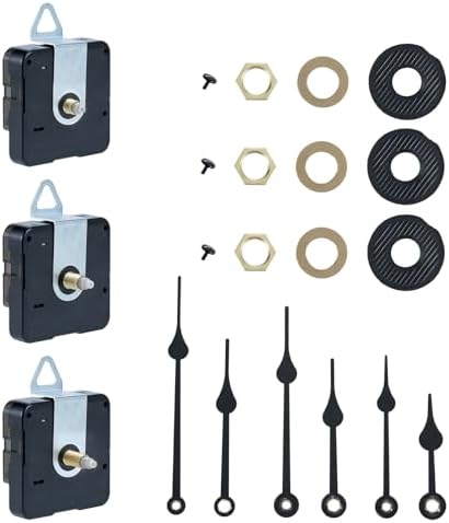 Hodinářské příslušenství |   3ks Mechanismus hodin Náhradní sada hodin na baterie s ručičkami Tichá část hodin s délkou hřídele 12 mm, 16 mm a 23 mm Hodinářské příslušenství Hodinářské příslušenství